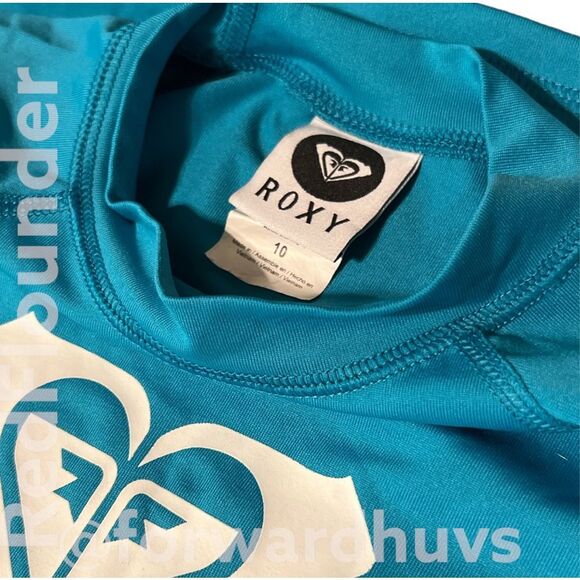 Roxy Women's Whole Hearted Rashguard Short Sleeve 50+ UV Protection Size 10 - Picture 10 of 13